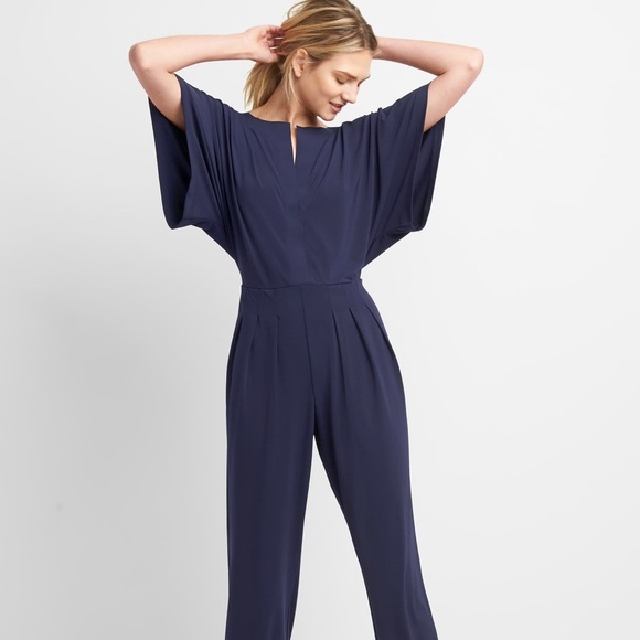 navy blue maternity jumpsuit